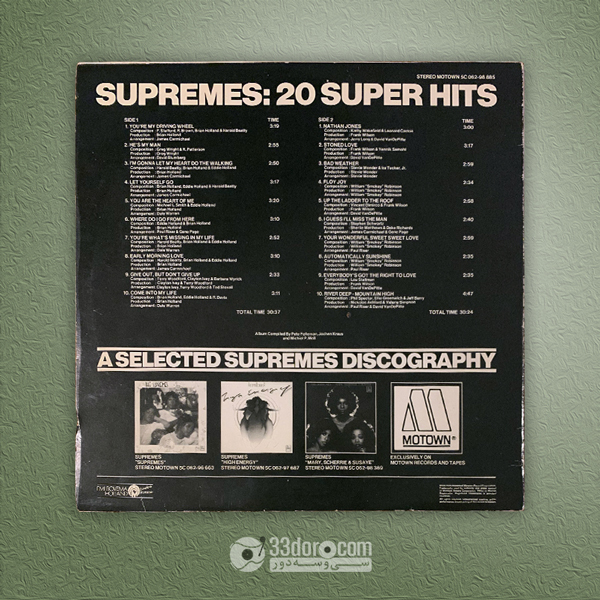  صفحه 33دور سوپریمز Supremes – 20 Super Hits 