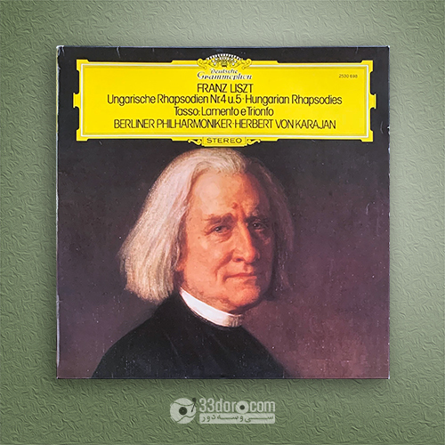  صفحه وینیل فرانس لیست، کارایان Franz Liszt ⸱ Karajan – Hungarian Rhapsodies Nr.4 & 5 Tasso: Lamento E Trionfo 