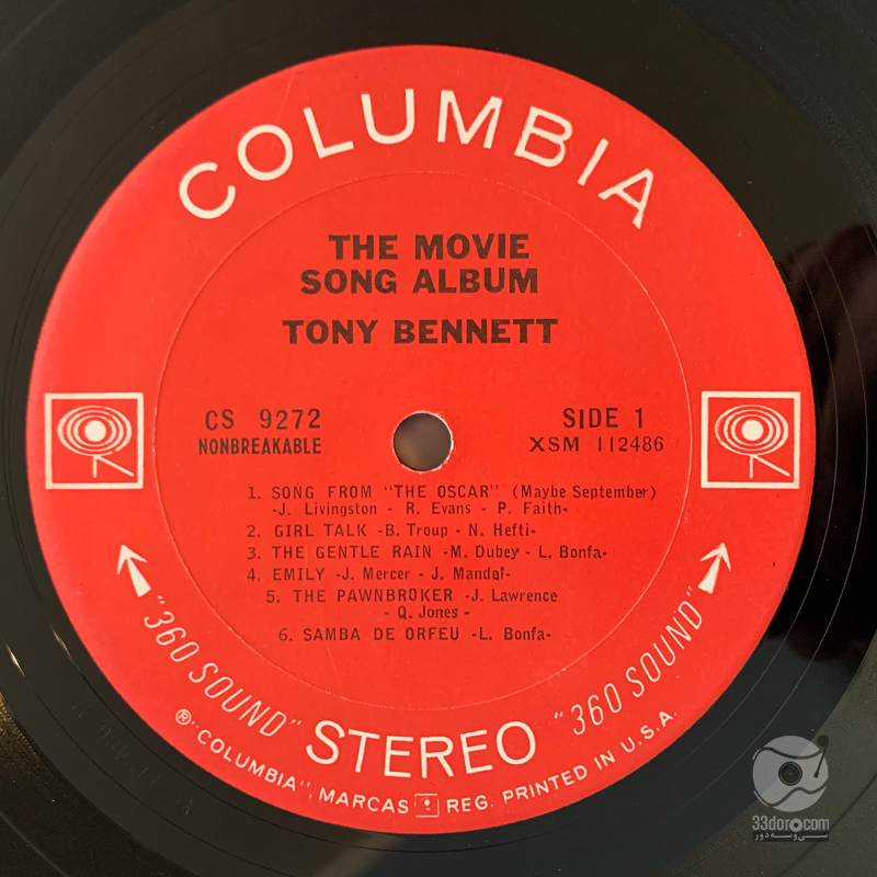  صفحه گرام تونی بنت Tony Bennett – The Movie Song Album 