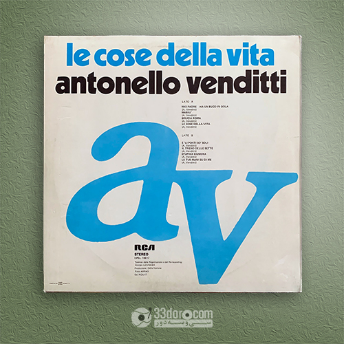  صفحه گرامافون آنتونلا وندتی Antonello Venditti – Le Cose Della Vita 