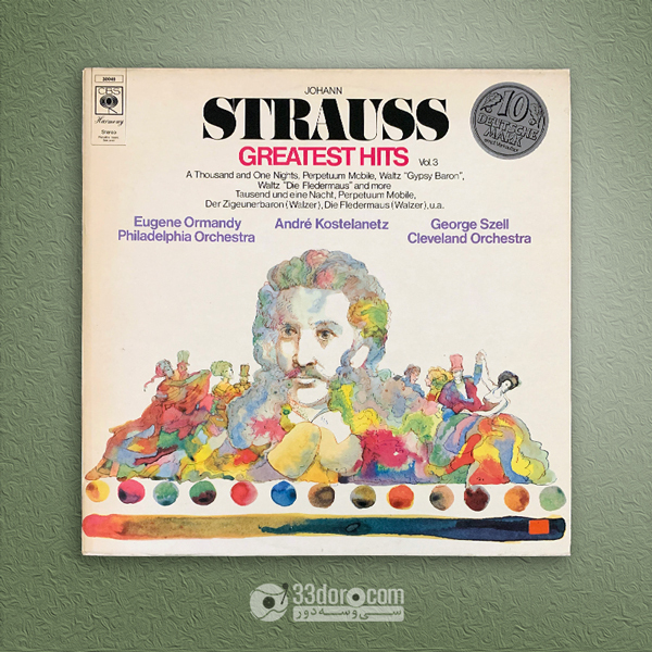  صفحه وینیل یوهان اشتراوس Johann Strauss' Greatest Hits Vol.3 - Eugene Ormandy, André Kostelanetz, George Szell 