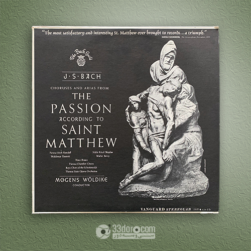 صفحه گرام باخ Vienna Chamber Chorus ⸱ Mogens Wöldike – J.S. Bach: The Passion According To Saint Matthew