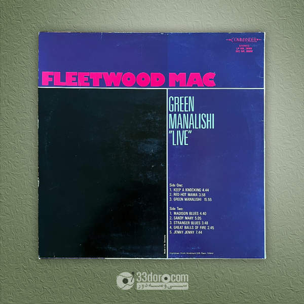  صفحه وینیل 33دور فلیتوود مک Fleetwood Mac – Green Manalishi Live 