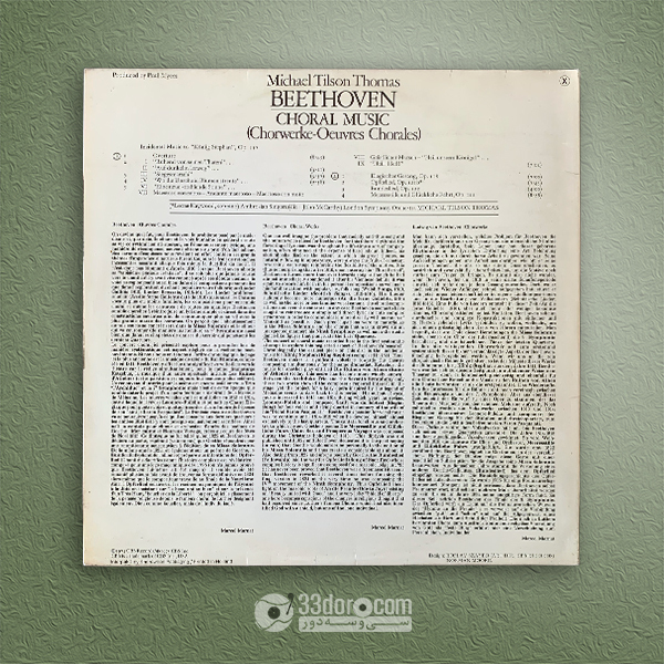  صفحه 33دور بتهوون Michael Tilson Thomas ⸱ London Symphony Orchestra ⸱ The Ambrosian Singers – Beethoven: Choral Music 