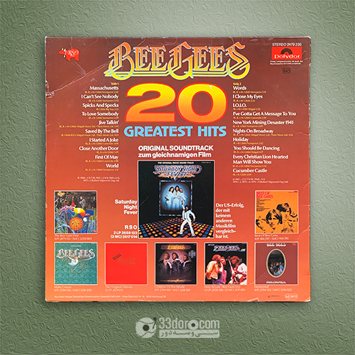  صفحه گرامافون بی‌جیز Bee Gees – 20 Greatest Hits 