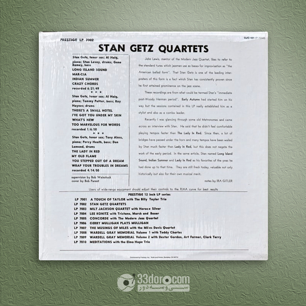  صفحه 33دور استن گتز Stan Getz – Quartets 