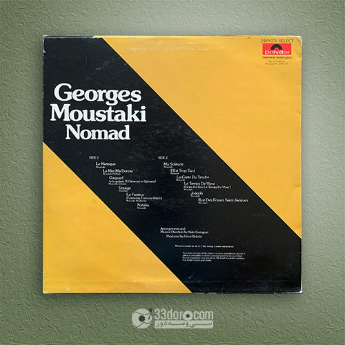  صفحه گرام ژرژ موستاکی Georges Moustaki – Nomad 