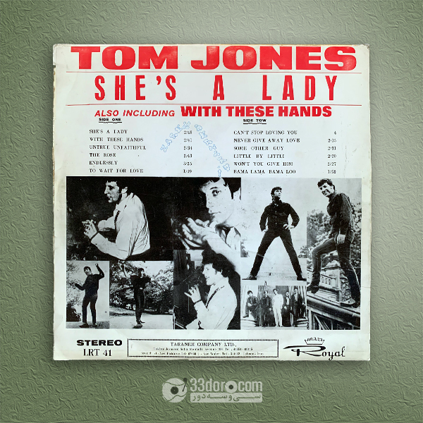  صفحه وینیل تام جونز Tom Jones – She's a Lady 