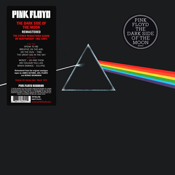  صفحه گرام آلبوم دارک ساید پینک‌ فلوید The Dark side Of The Moon - Pink Floyd 