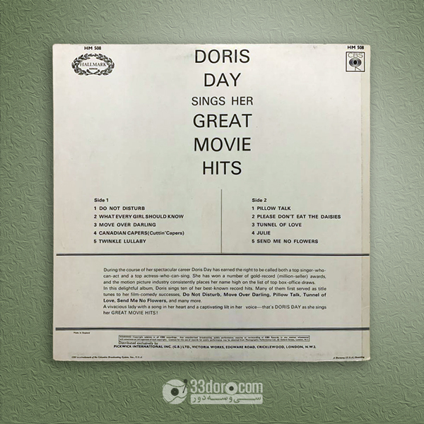  صفحه 3دور دوریس دی Doris Day – Sings Her Great Movie Hits 