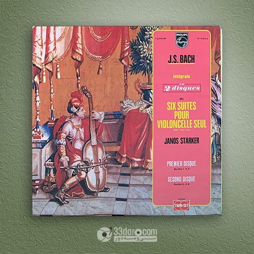  صفحه گرام باخ، یانوس استارکر Janos Starker – J.S. Bach: Intégrale En 2 Disques Des Six Suites Pour Violoncelle Seul 