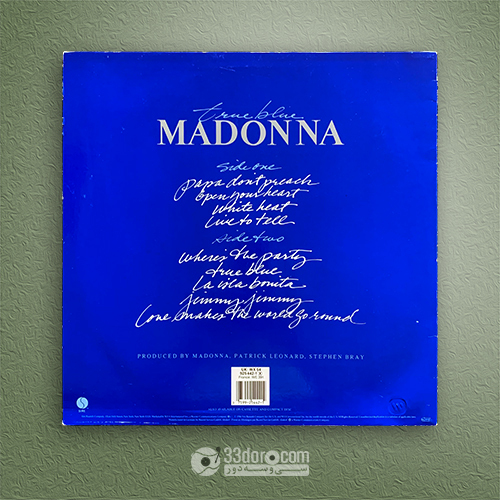  صفحه گرام مدونا Madonna – True Blue 