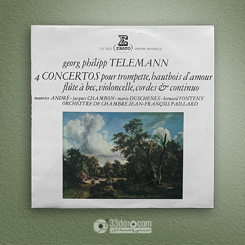 صفحه گرام گئورگ فیلیپ تیلمان Jean-François Paillard – Georg Philipp Telemann: 4 Concertos