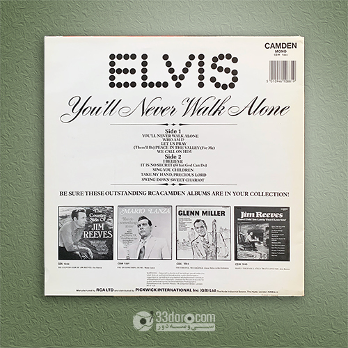 صفحه گرام الویس پریسلی Elvis Presley – You'll Never Walk Alone