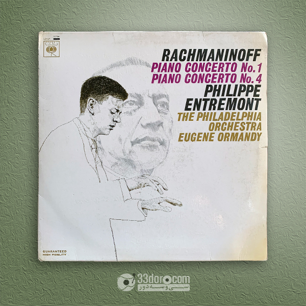 صفحه وینیل پیانو کنسرتو شماره 1 و 4 راخمانینف Rachmaninoff ⸱ Philippe Entremont ⸱ Eugene Ormandy 