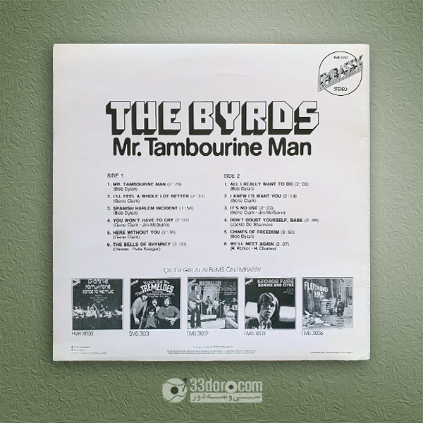  صفحه 33دور بیردز The Byrds – Mr. Tambourine Man 