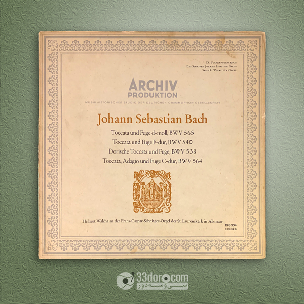  صفحه گرام باخ، هلموت والشا Johann Sebastian Bach, Helmut Walcha 
