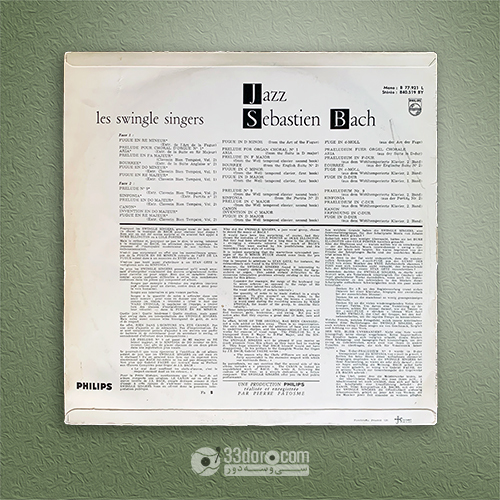  صفحه وینیل Les Swingle Singers – Jazz Sébastien Bach با مشخصات LP, Reissue, Stereo 