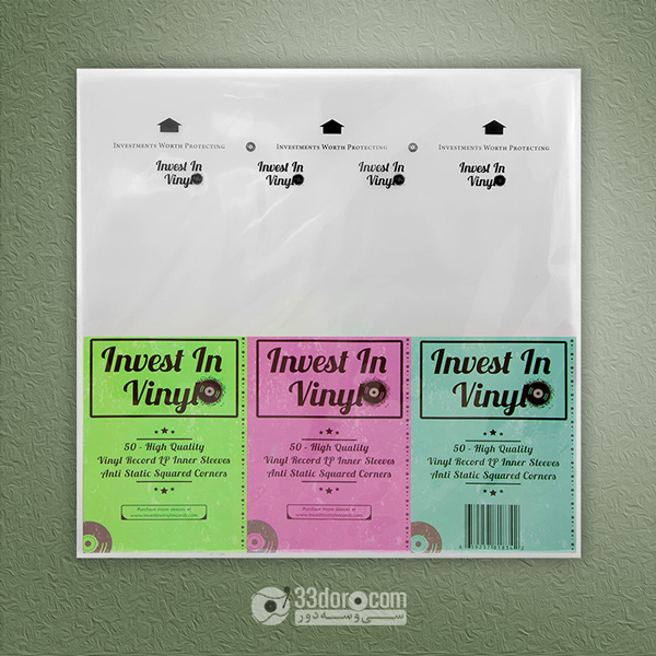 کاور محافظ صفحه گرامافون 33دور Invest in Vinyl