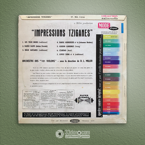  صفحه 33دور Orchestre Des "101" Violons – Impressions Tziganes 