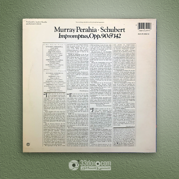  صفحه 33دور شوبرت Murray Perahia - Schubert – Impromptus Opp. 90 & 142 